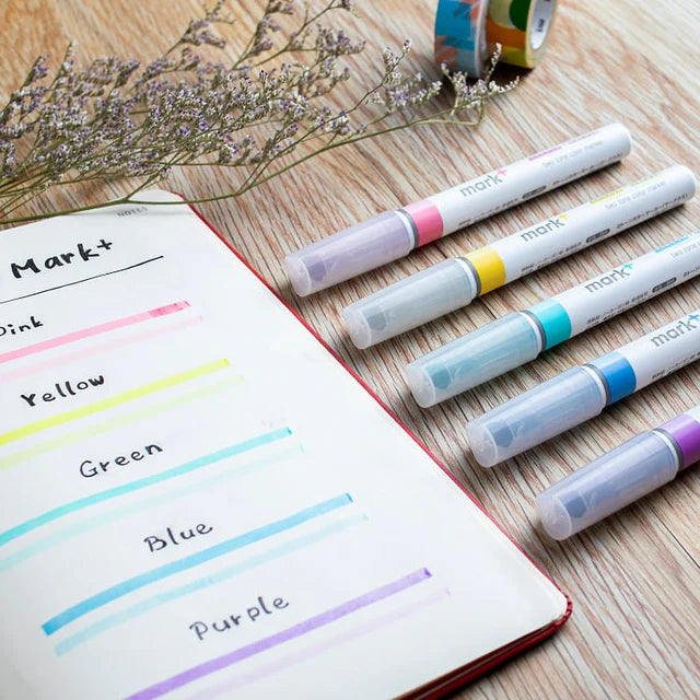 (COMING SOON) KOKUYO Mark + Two-Tone Color Marker Serie 1 - Set of 5