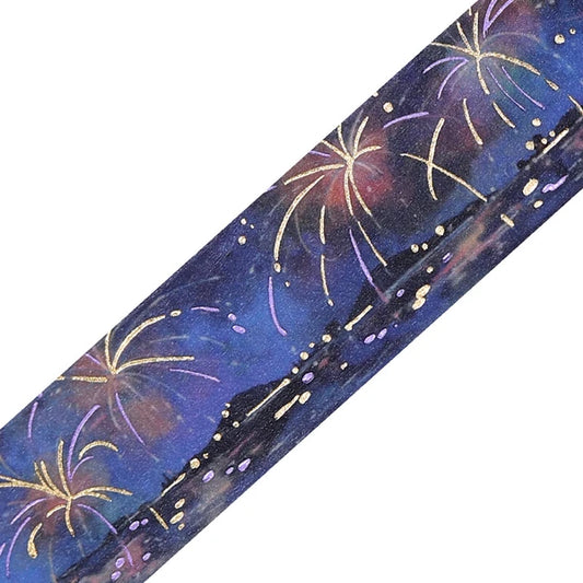 PRE-ORDER MAY! BGM Washi Tape - Sky Illustration - Fireworks
