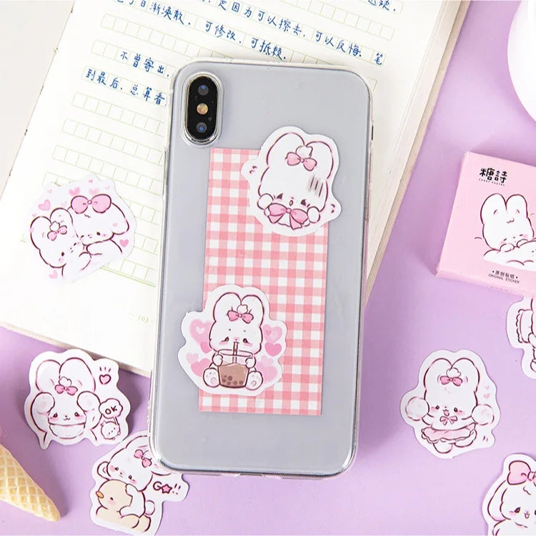 (NEW RESTOCK) Sticker Box - Sleepy Bunny - 45 Stickers