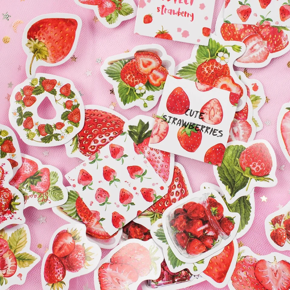 (NEW RESTOCK) Sticker Box - Cute Strawberries