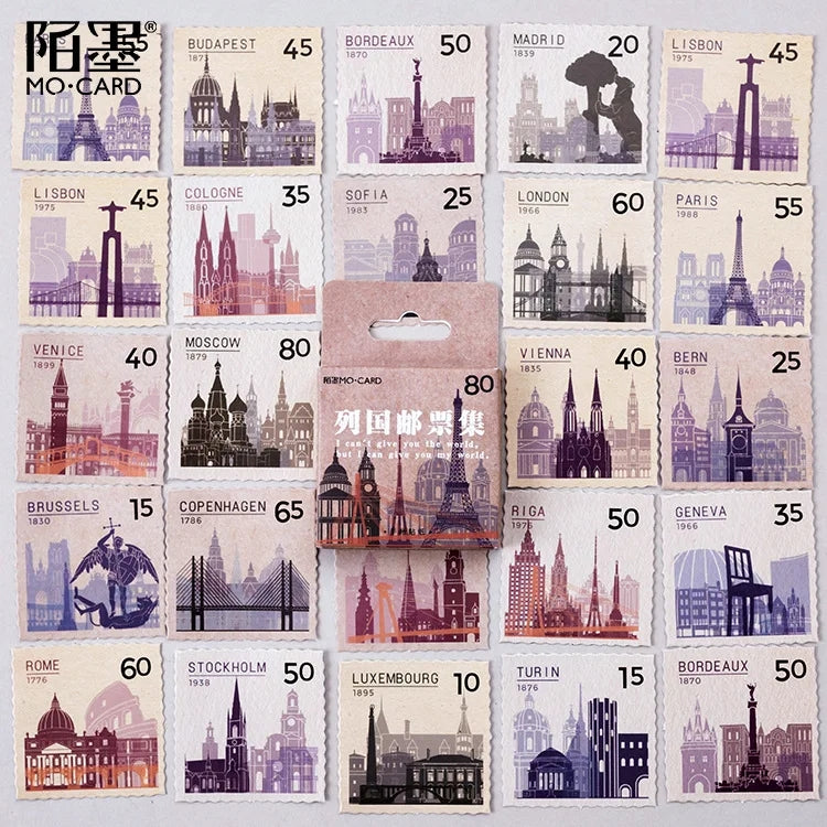 Sticker Box - Stamp Collections of Various Countries