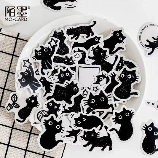 NEW! Sticker Box - Mr. Edgar the Black Cat