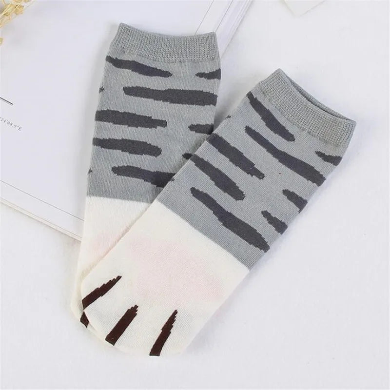 Cat Paw Socks - Cute Feline Toe Bean Socks - Cozy & Kawaii Footwear