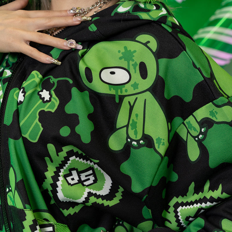 (NEW ARRIVAL) ACDC RAG × Gloomy × Sophie Powers - Jelly Zip Hoodie - Black & Green
