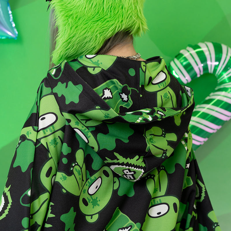 (NEW ARRIVAL) ACDC RAG × Gloomy × Sophie Powers - Jelly Zip Hoodie - Black & Green