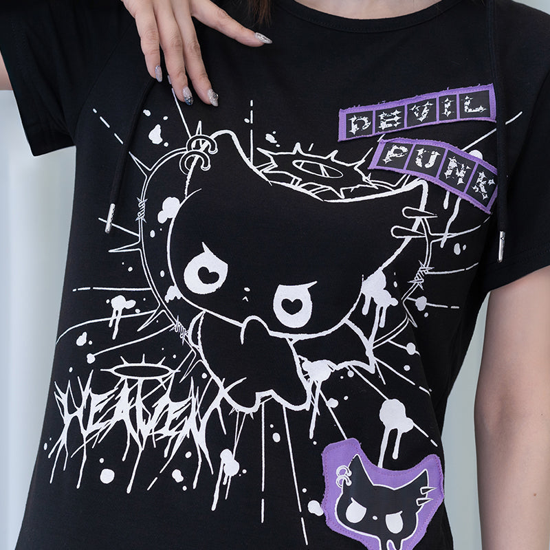 (NEW ARRIVAL) ACDC RAG – Devil Punk T-Shirt – Black/Purple Edition