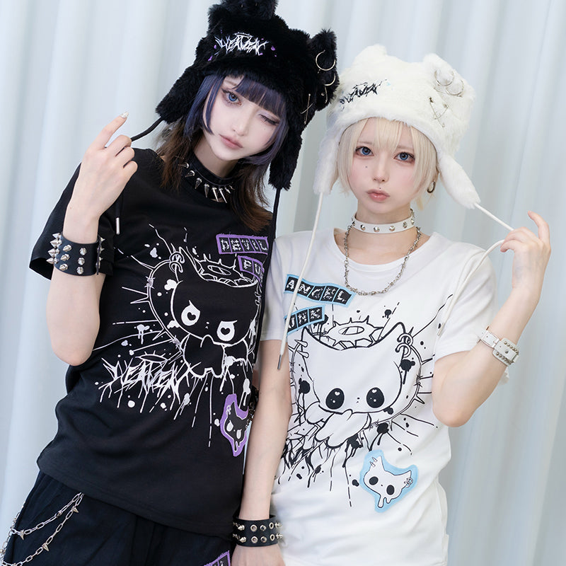 (NEW ARRIVAL) ACDC RAG – Devil Punk T-Shirt – Black/Purple Edition
