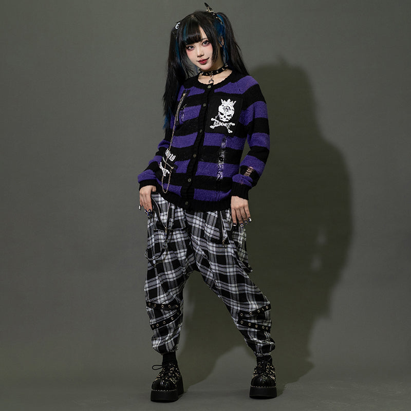 (NEW ARRIVAL) ACDC RAG – Border Cardigan – Black/Purple Edition