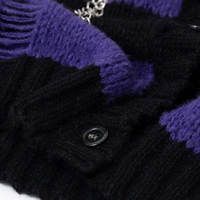 (NEW ARRIVAL) ACDC RAG – Border Cardigan – Black/Purple Edition