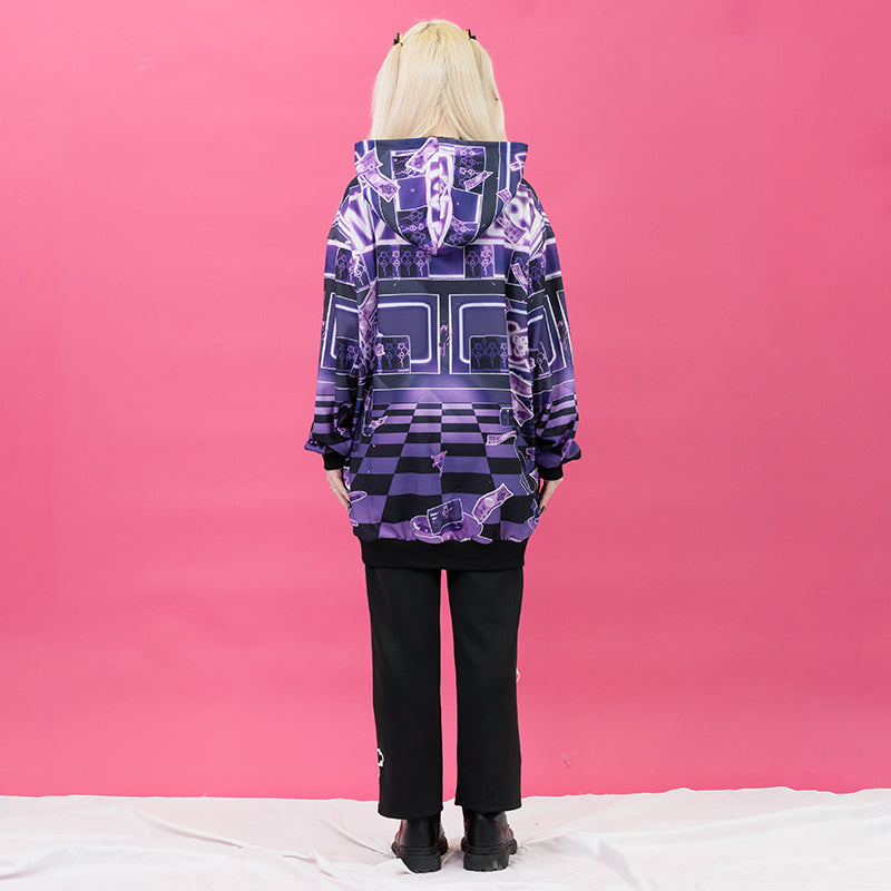 (NEW ARRIVAL) ACDC RAG × Peach ☆ Punch – Addictive Akuma Hoodie – Purple Edition