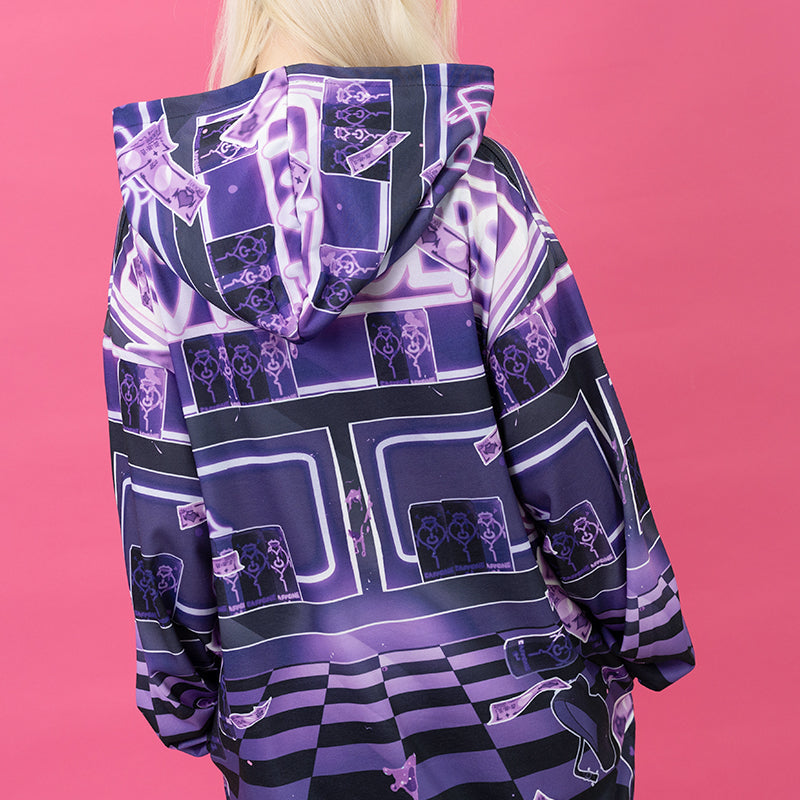 (NEW ARRIVAL) ACDC RAG × Peach ☆ Punch – Addictive Akuma Hoodie – Purple Edition