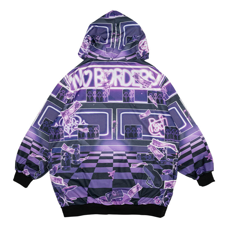 (NEW ARRIVAL) ACDC RAG × Peach ☆ Punch – Addictive Akuma Hoodie – Purple Edition