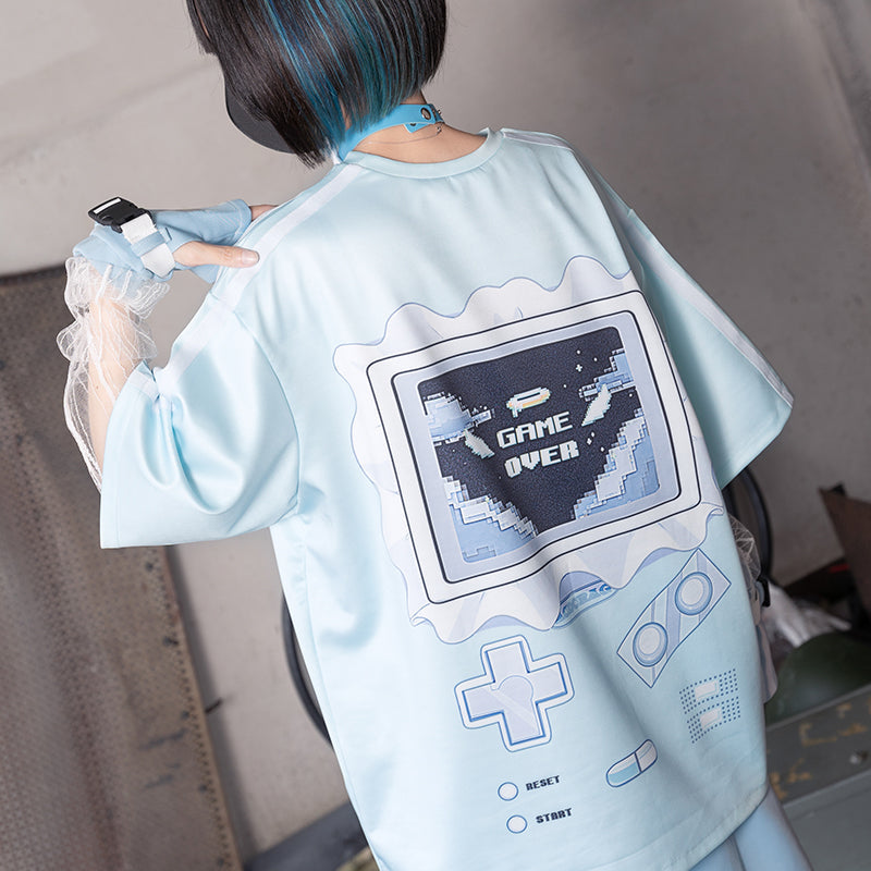 (NEW ARRIVAL) ACDC RAG – Game Over T-Shirt – Pastel Blue Edition