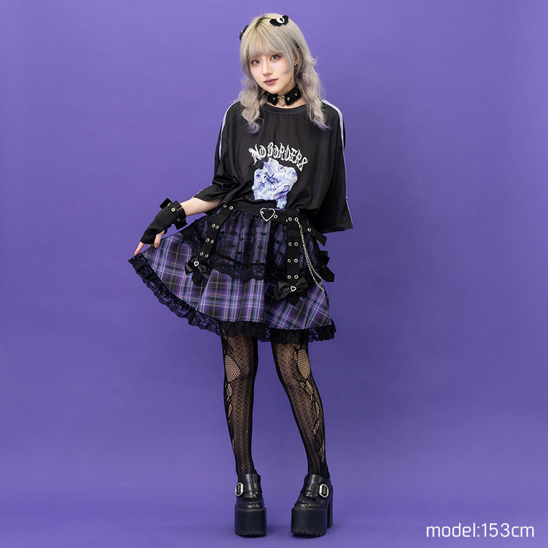 (NEW ARRIVAL) ACDC RAG – Love Punk Mini-Skirt – Black/Purple Edition