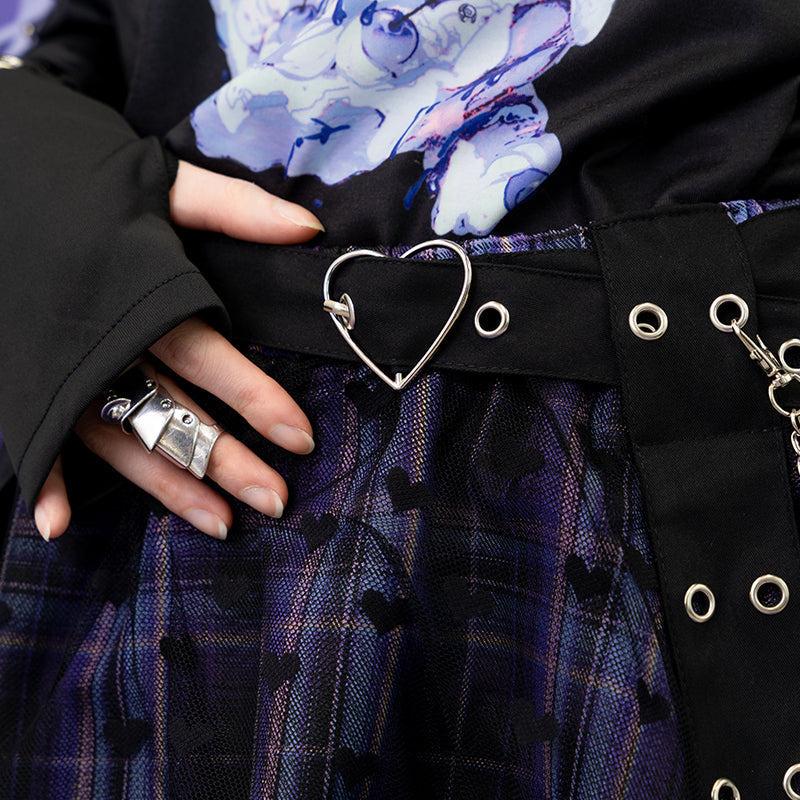 (NEW ARRIVAL) ACDC RAG – Love Punk Mini-Skirt – Black/Purple Edition