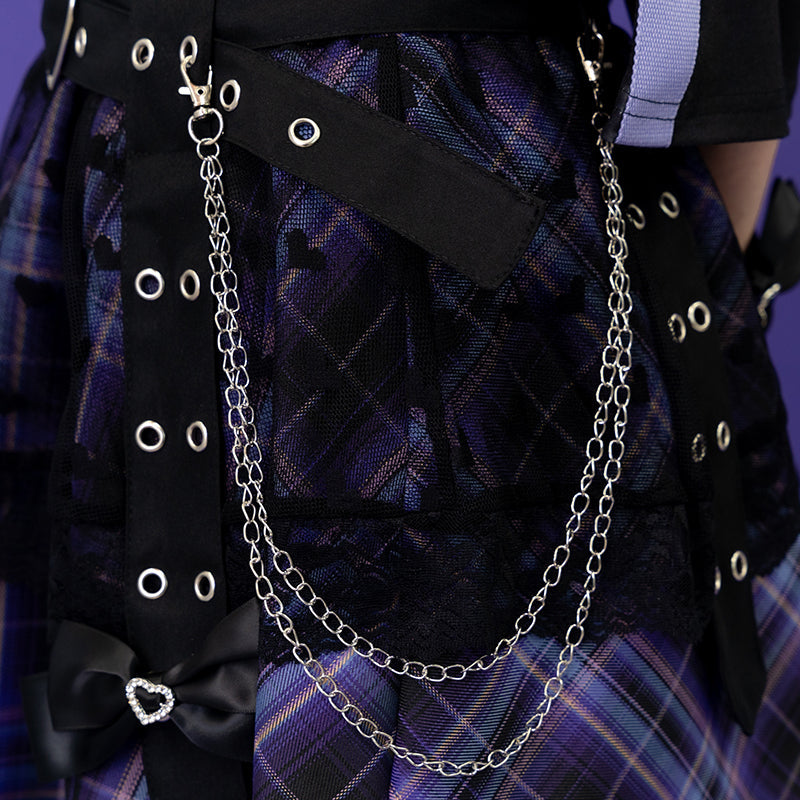 (NEW ARRIVAL) ACDC RAG – Love Punk Mini-Skirt – Black/Purple Edition