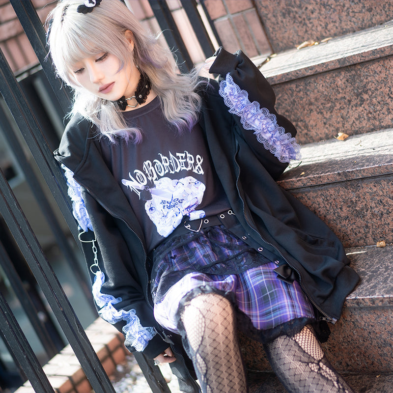 (NEW ARRIVAL) ACDC RAG – Love Punk Mini-Skirt – Black/Purple Edition