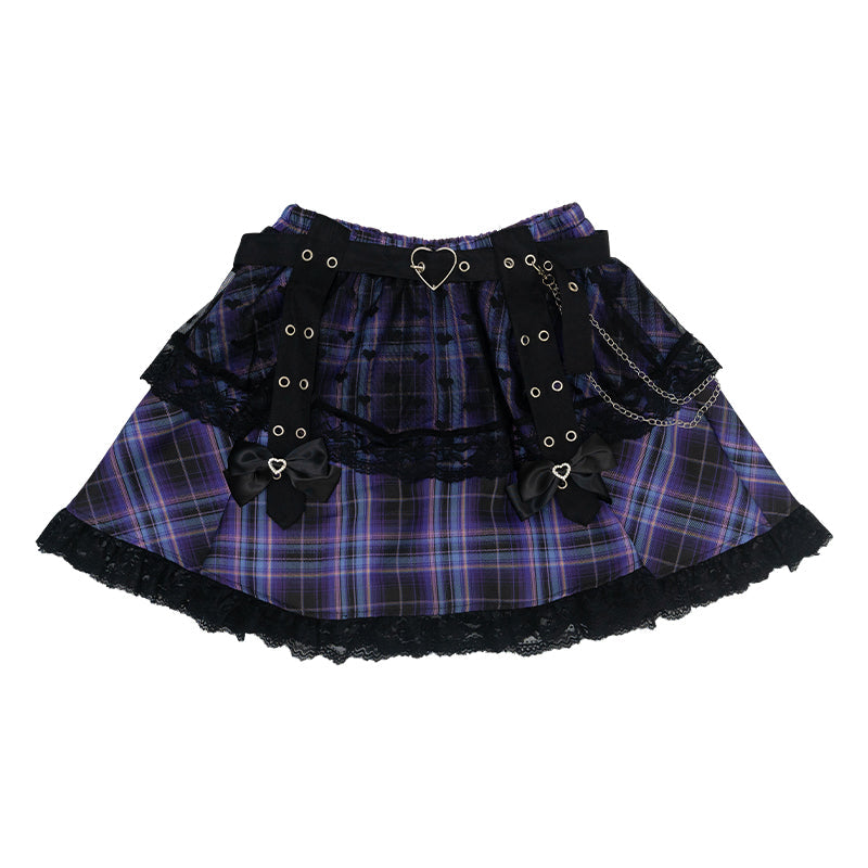 (NEW ARRIVAL) ACDC RAG – Love Punk Mini-Skirt – Black/Purple Edition