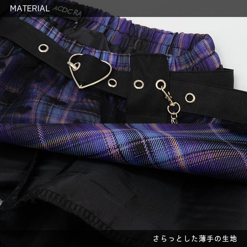 (NEW ARRIVAL) ACDC RAG – Love Punk Mini-Skirt – Black/Purple Edition