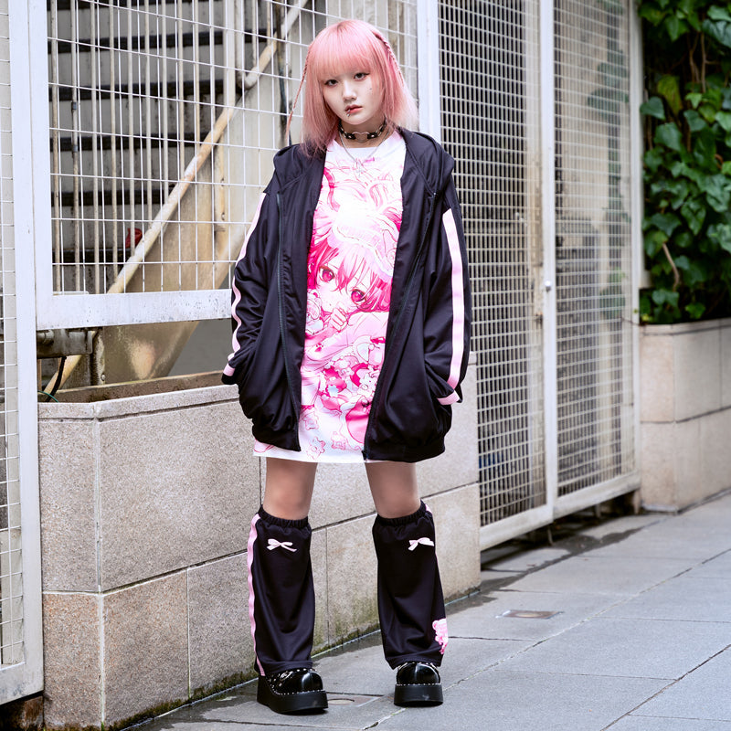 (NEW ARRIVAL) ACDC RAG × Peach ☆ Punch – Sleepy Bear Huge T-Shirt – Pink Edition