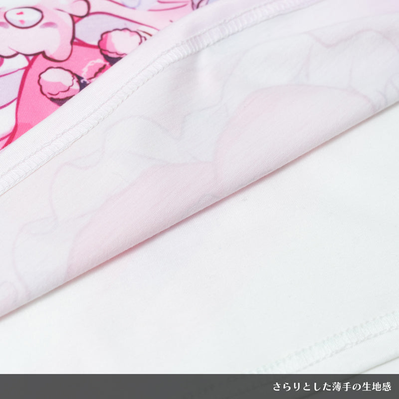 (NEW ARRIVAL) ACDC RAG × Peach ☆ Punch – Sleepy Bear Huge T-Shirt – Pink Edition