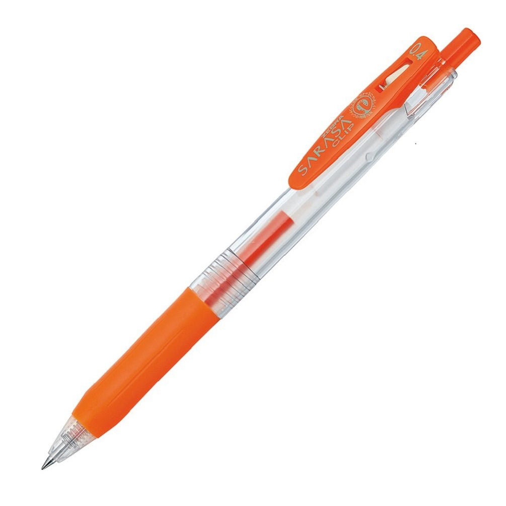 Zebra Sarasa Clip Gel Pen – 0.4mm – Red Orange