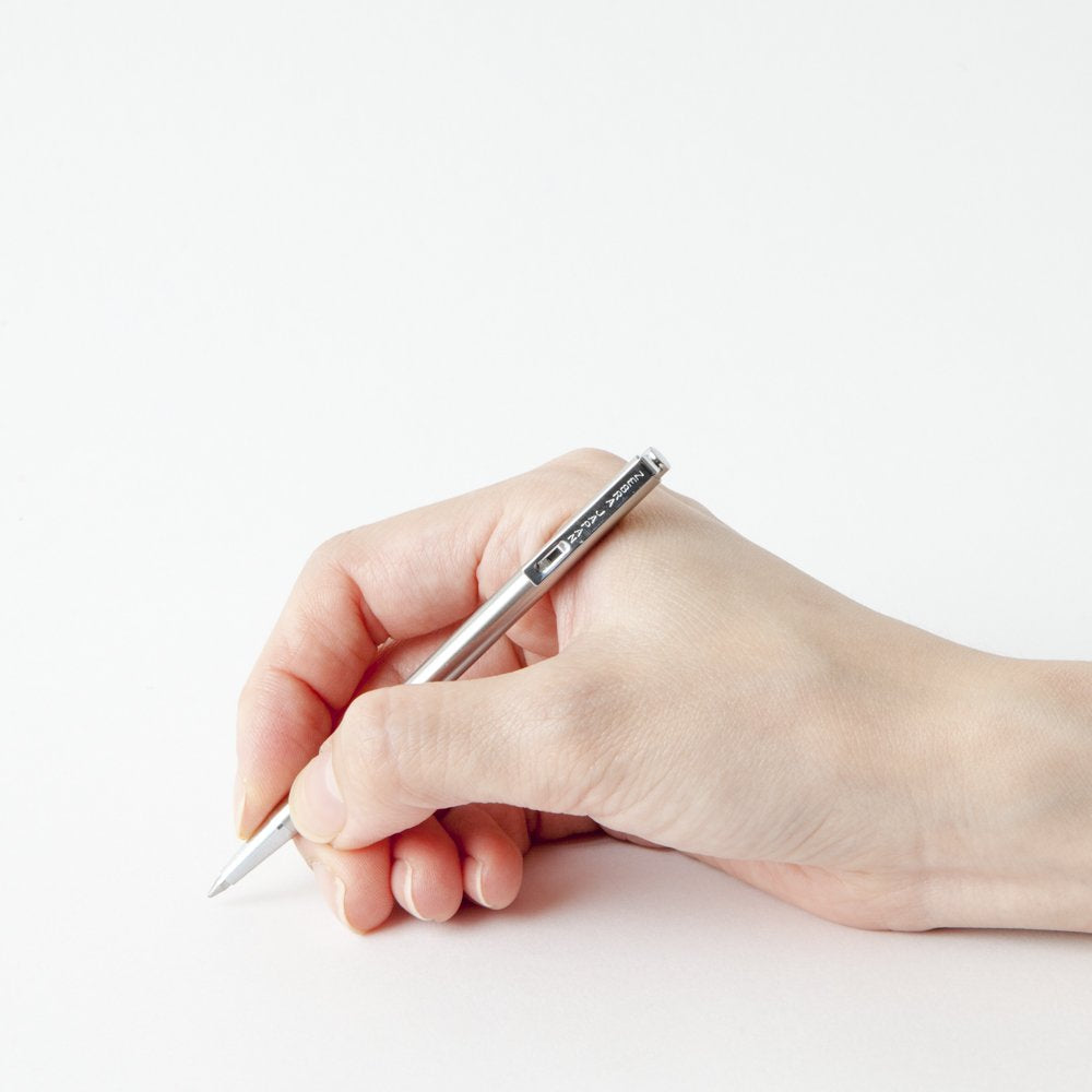 Zebra Notebook Mini Ballpoint Pen T-3 Stainless Steel Black Ink