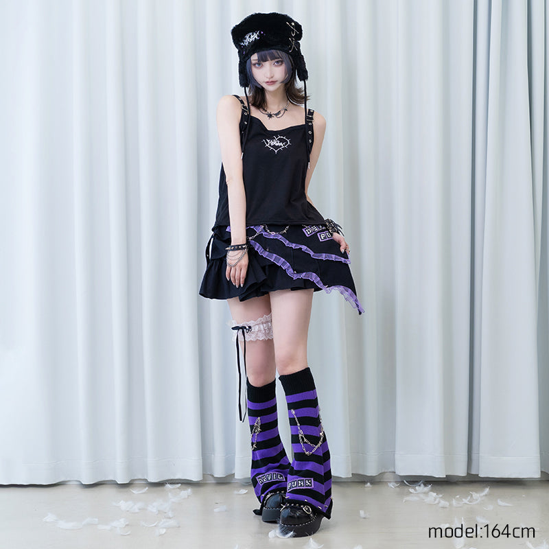 ACDC RAG Angel Punk Skirt - Black & Purple