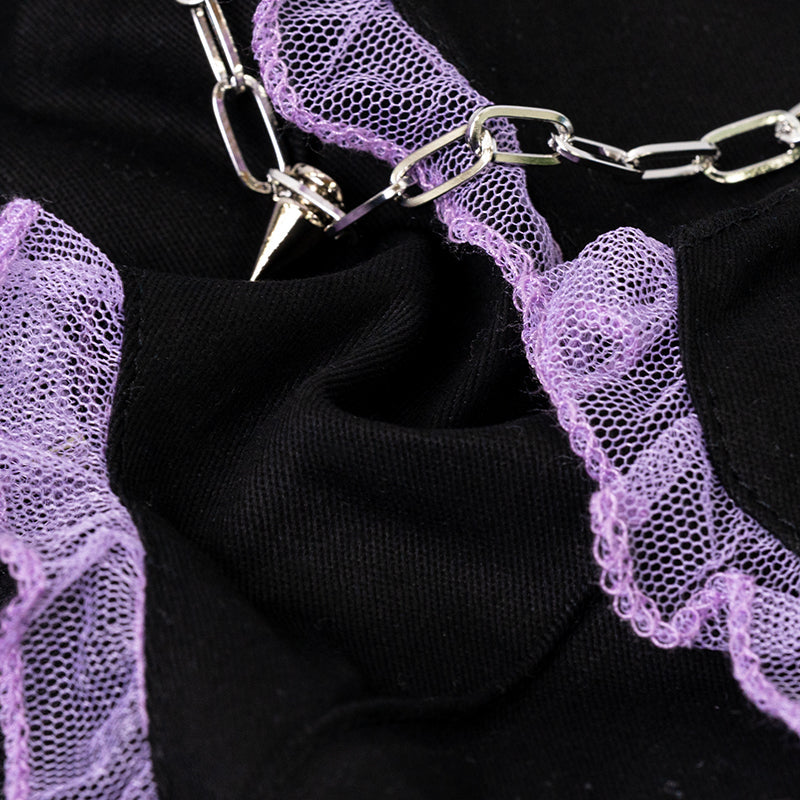ACDC RAG Angel Punk Skirt - Black & Purple