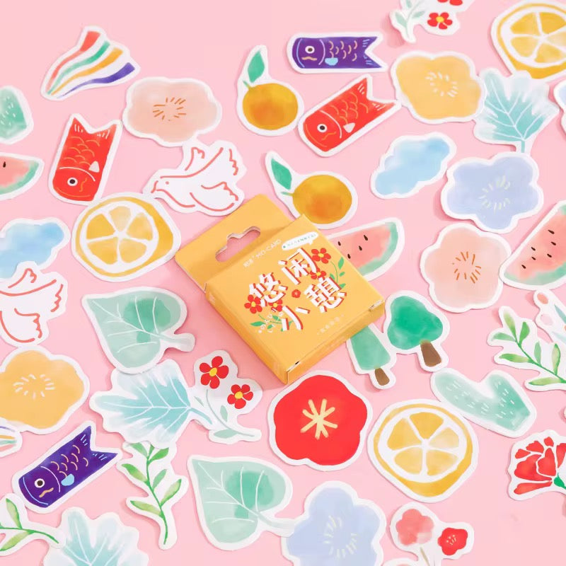 (NEW ARRIVAL) Sticker Box – Yuzu Garden – 46 Stickers