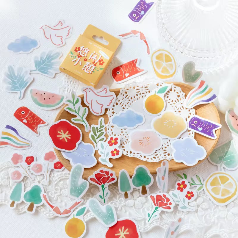 (NEW ARRIVAL) Sticker Box – Yuzu Garden – 46 Stickers