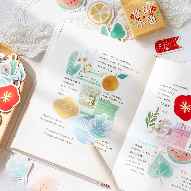 (NEW ARRIVAL) Sticker Box – Yuzu Garden – 46 Stickers