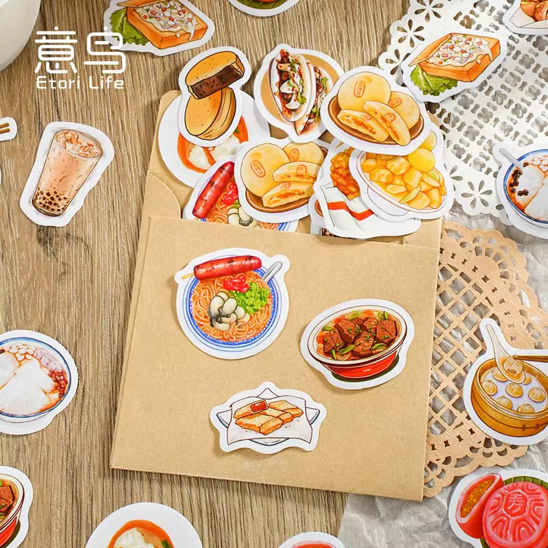 (COMING SOON) Sticker Box – Taiwan Night Market Bites – 46 Stickers