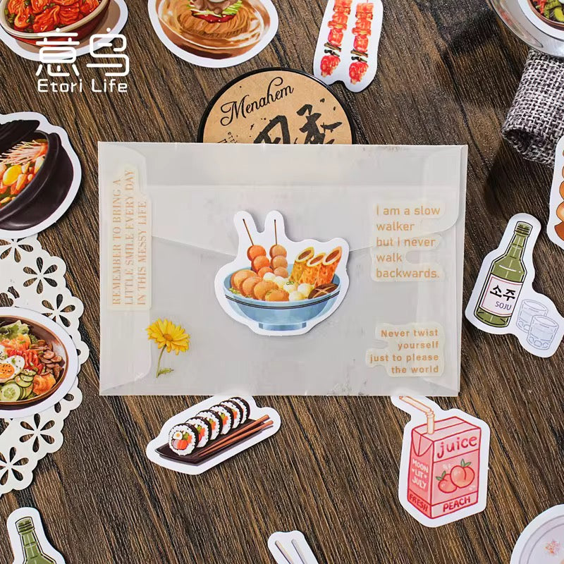 (COMING SOON) Sticker Box – Korean Cuisine – 46 Stickers