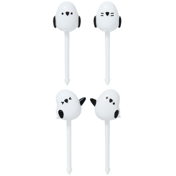 Food Picks - Long Tailed Tit aka Shima Enega Bento Accessories - Set of 4