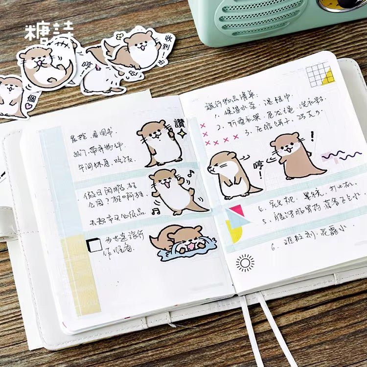 Bébé Loutre de Mer (Boîte de 45 Stickers) - CANDY POETRY