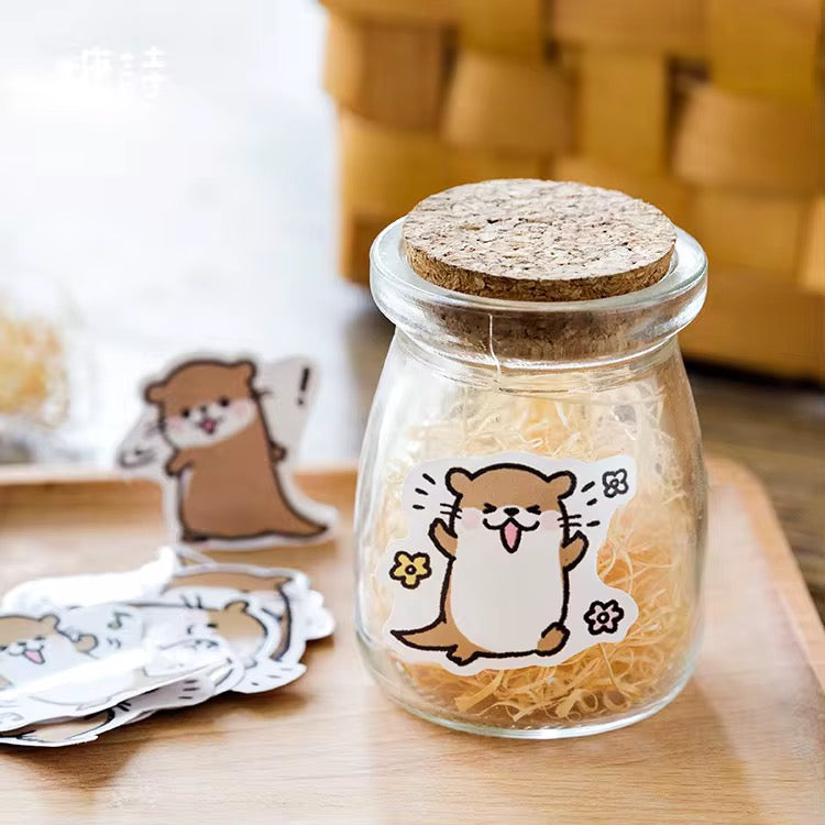 Bébé Loutre de Mer (Boîte de 45 Stickers) - CANDY POETRY