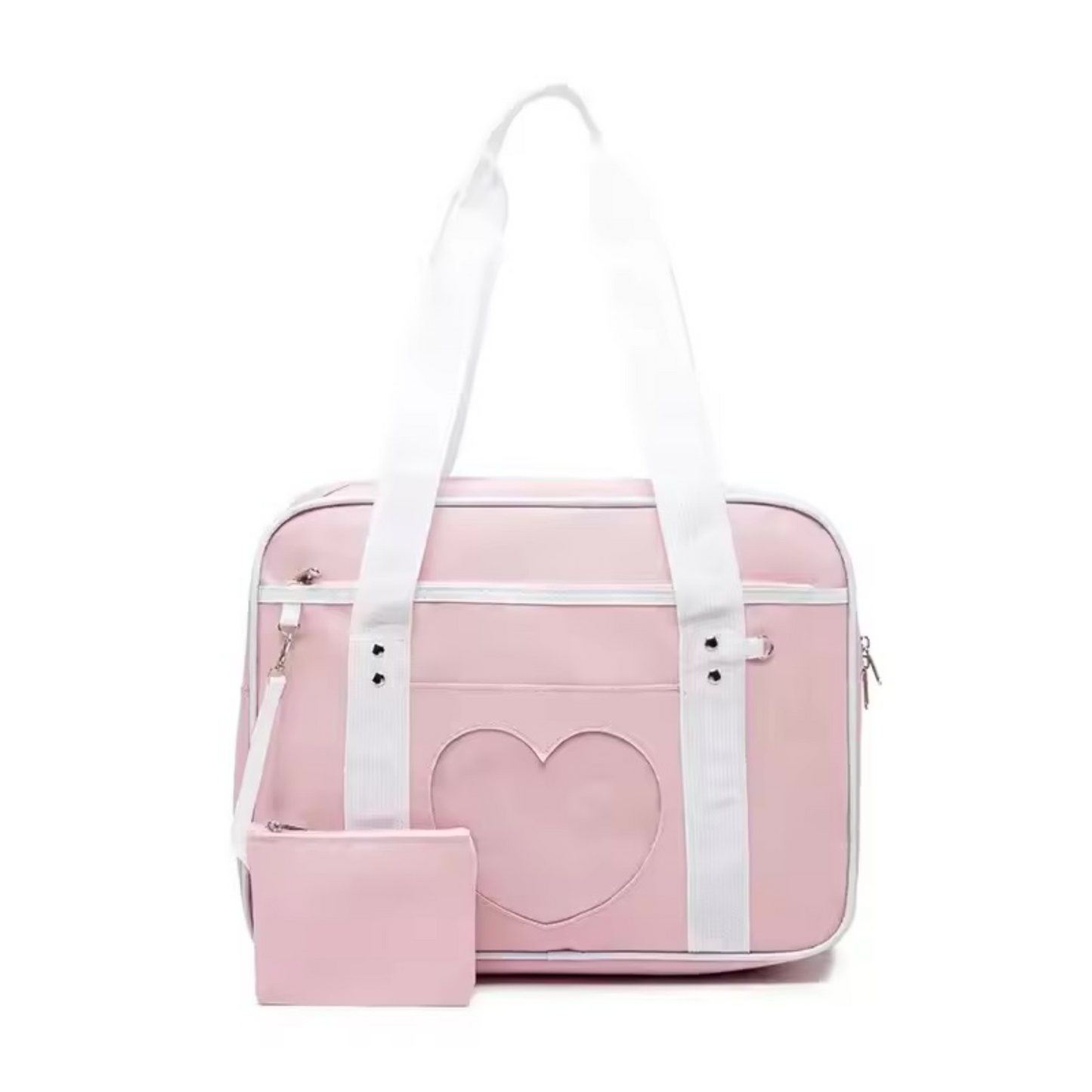 (COMING SOON) Japanese JK Heart Ita Tote Bag β Preppy School Style Shoulder Bag π