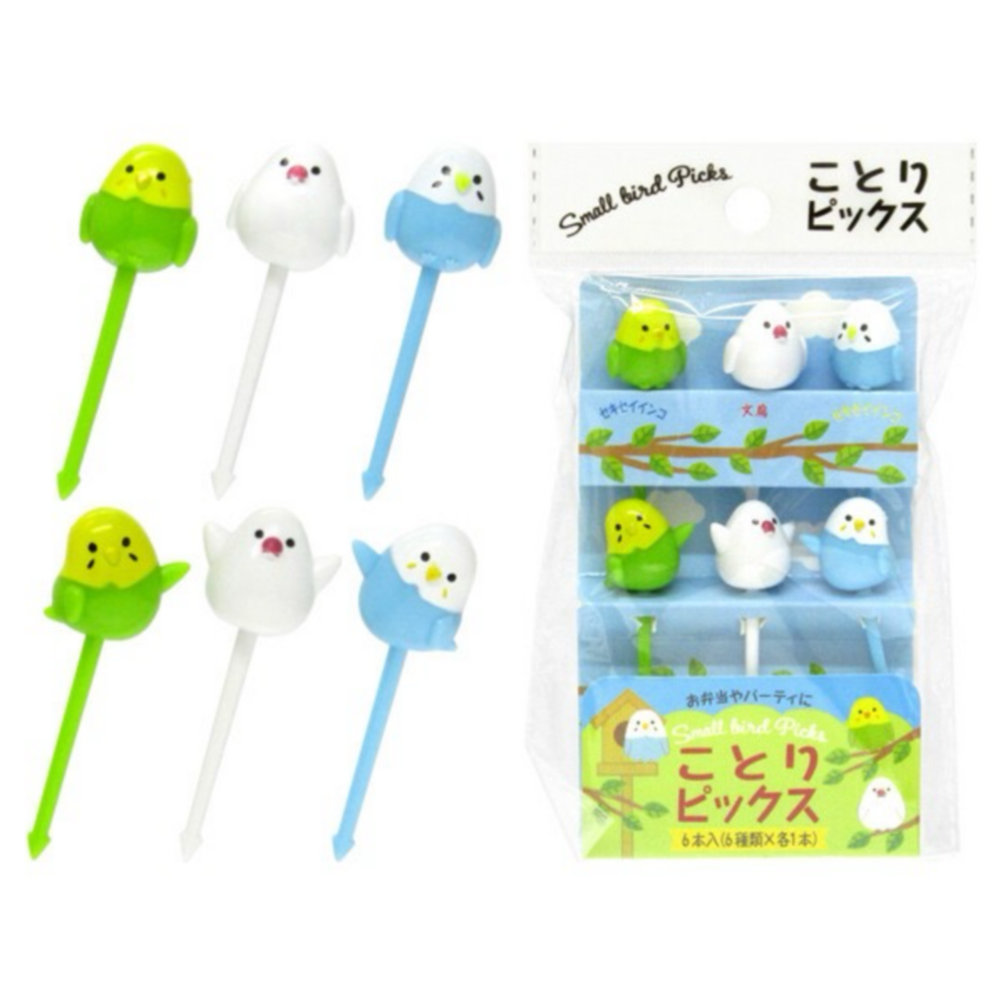 Food Picks Small Birds Bento Accessories 6 Pcs Set