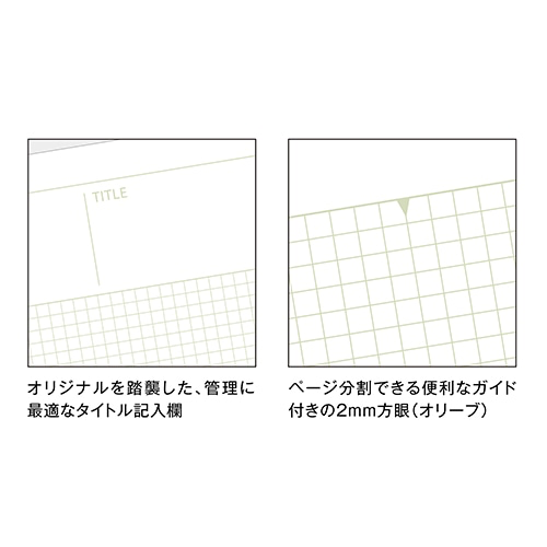 Kleid × Maruman Mnemosyne Olive - B5 Notebook 7194 - Lined Grids 2mm