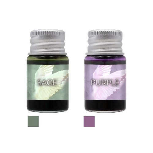 (COMING SOON) Kamamono - Angel Glass Pen Set - With Glitter Inks & Winged Pen Rest