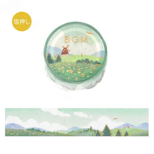 (COMING SOON) BGM Washi Tape – Dreamscape Series: Field (20mm × 5m)