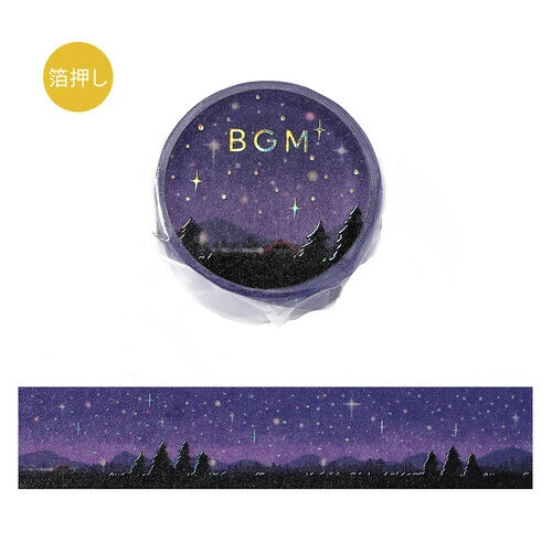(COMING SOON) BGM Washi Tape – Dreamscape Series: Starry Sky (20mm × 5m)