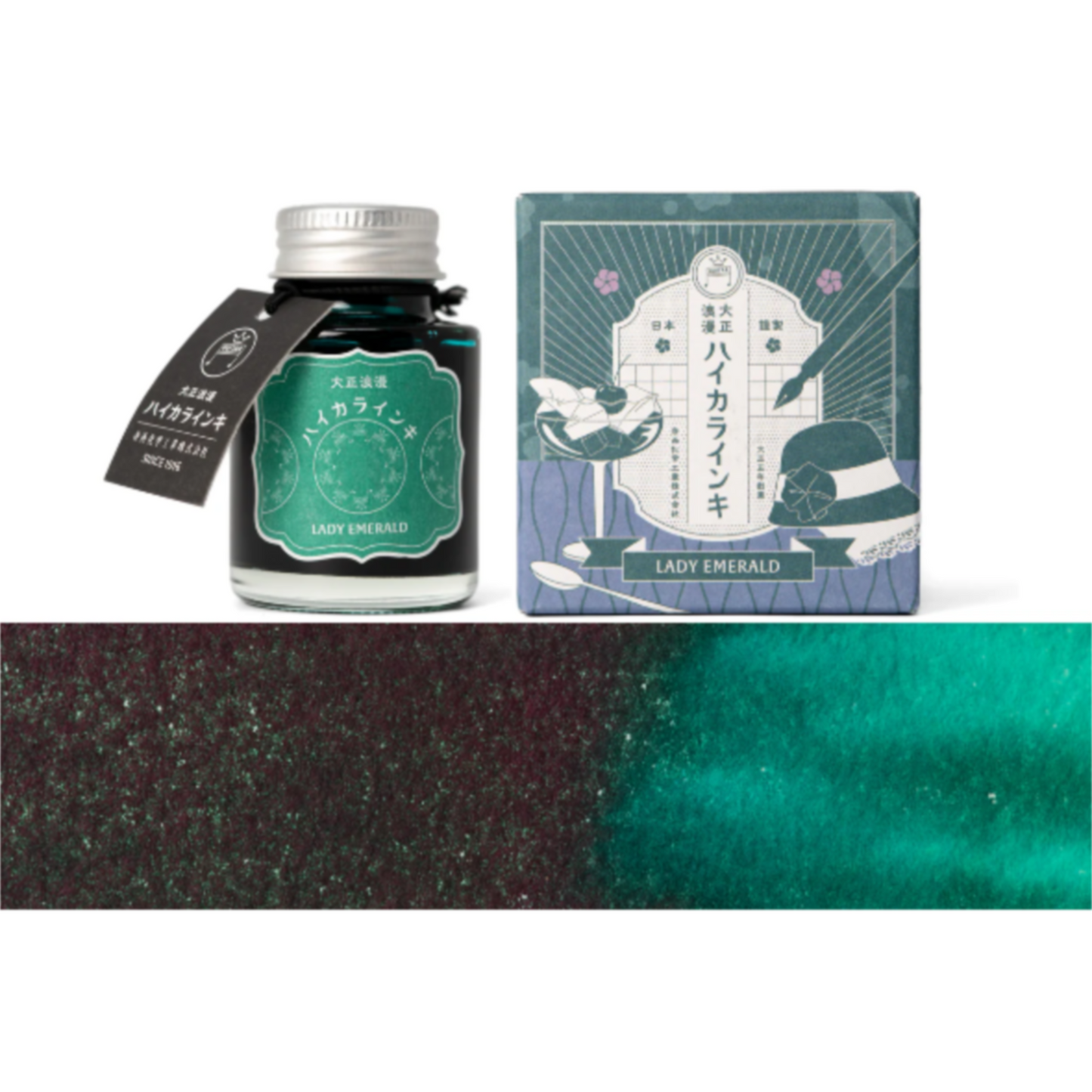 Teranishi Guitar Fountain Pen Ink - Lady Emerald (40ml)