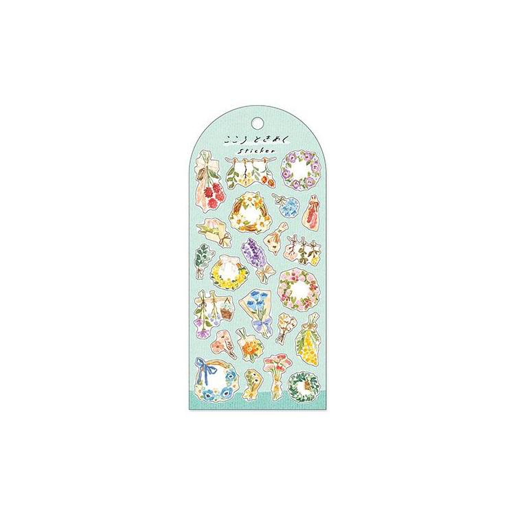 (NEW ARRIVAL) Heart-Fluttering Sticker Sheet – Flower Wreath Edition
