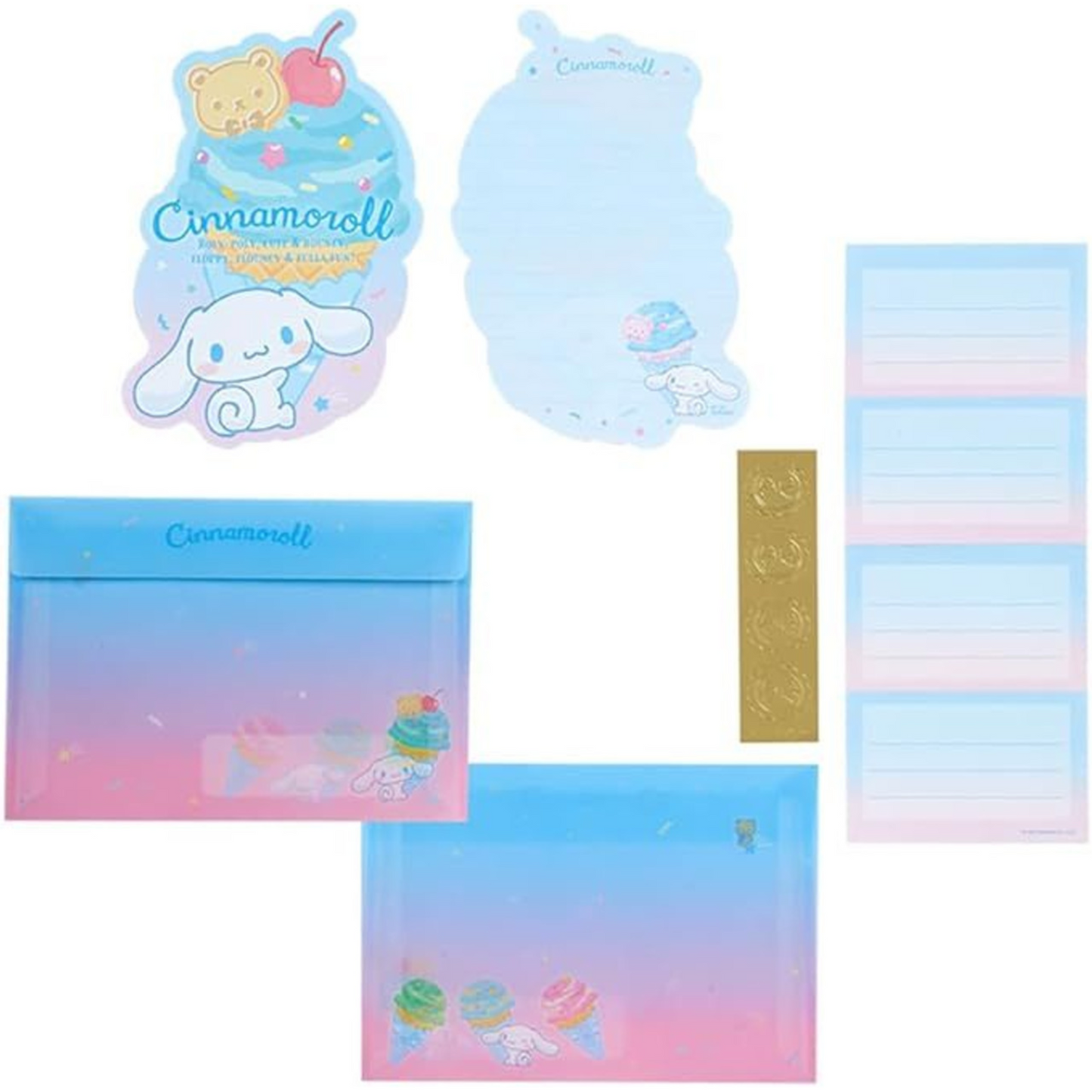 Sanrio Cinnamoroll - Letter Set Ice Cream Party