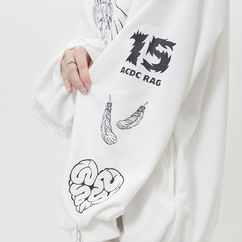 ACDC RAG Ribcage Angel Hoodie - Sinister Wings & Heavenly Screams