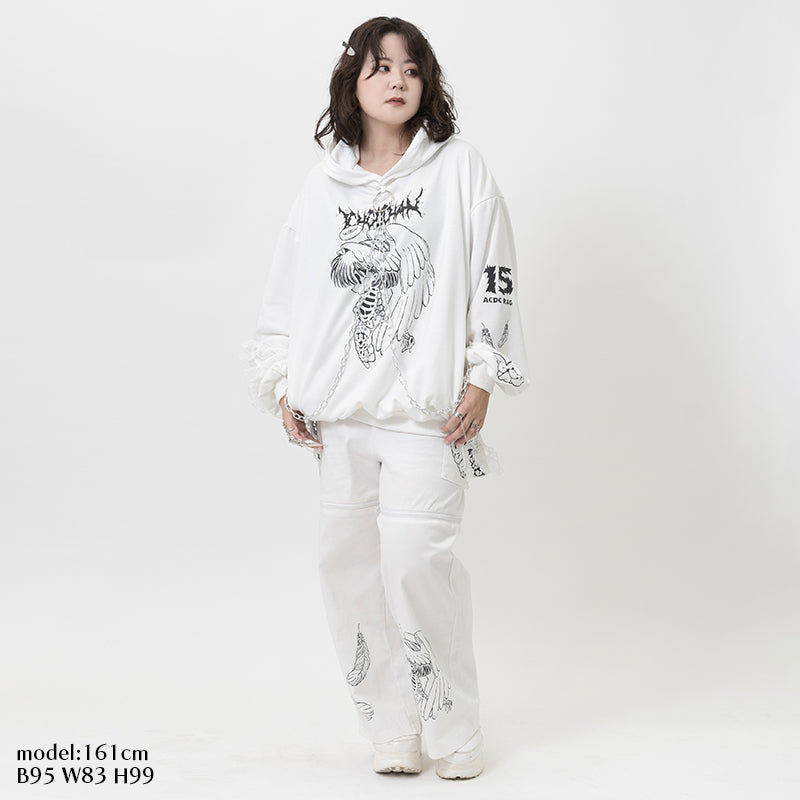 ACDC RAG Ribcage Angel Hoodie - Sinister Wings & Heavenly Screams