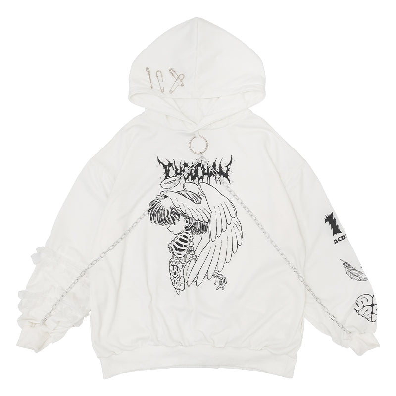 ACDC RAG Ribcage Angel Hoodie - Sinister Wings & Heavenly Screams
