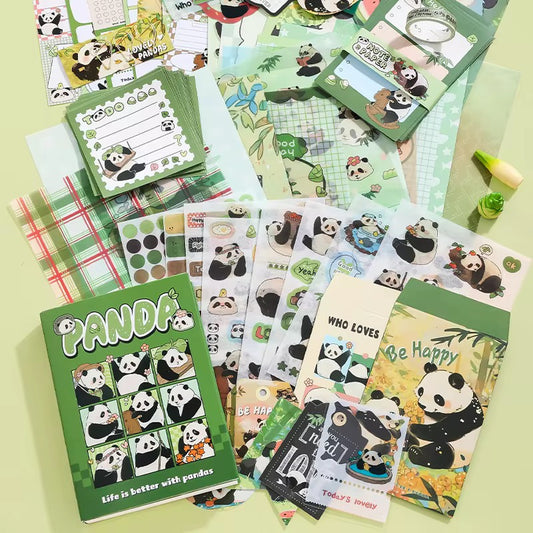 NOUVEAU ! Coffret cadeau de papeterie « Adorables pandas » pour album de scrapbooking